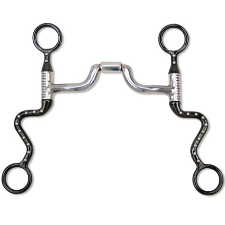 Myler Black Steel Seven Shank with Narrow Low Ported Barrel MB 43LP, 5'' Mouthpiece Myler Black Steel Seven Shank with Narrow Low Ported Barrel MB 43LP, 5'' Mouthpiece