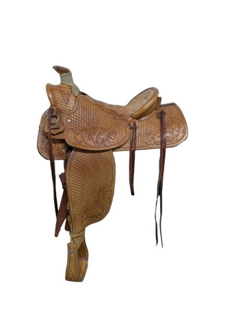 15 Inch Used Doug Cox Western A-Fork Saddle 1021-10621