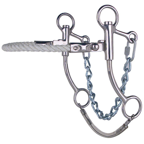 Toklat 6 1/4'' Stainless Steel Hackamore Rope Noseband Toklat 6 1/4'' Stainless Steel Hackamore Rope Noseband