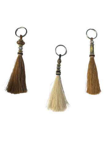 Austin Accent Horse Hair Tassel/Keychain with Bead 6.5 Long