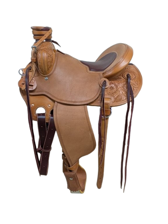 14 Inch McCall Saddlery New Western McLite Wood Post All Around Saddle WPA194-1025