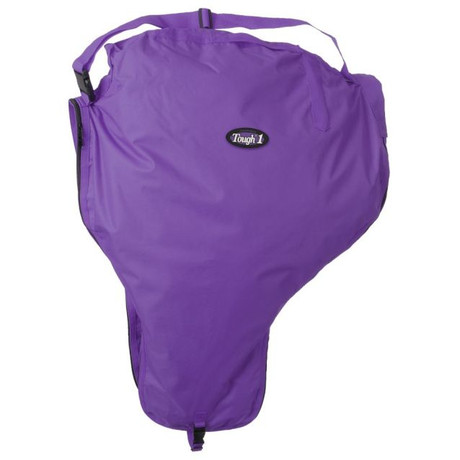 Tough-1 purple blanket storage bag designed for organizing and protecting horse blankets