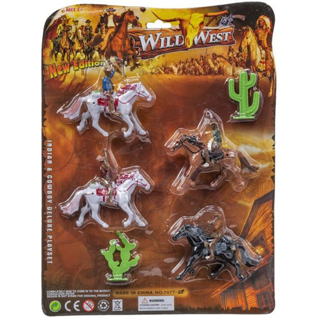 JTI cowboys with horses toy playset featuring western-themed horse and rider figures
