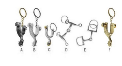 Showman metal spur keychain western mini cowboy spur on key ring