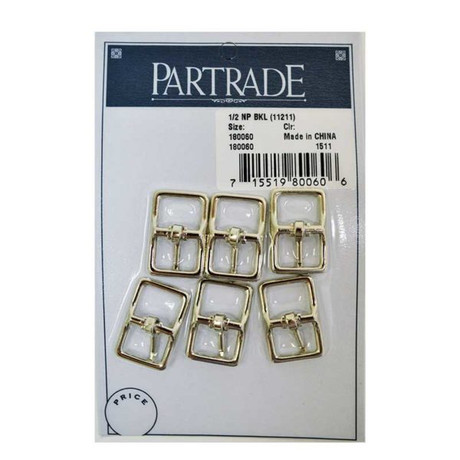 1/2 inch nickel plated metal buckle for leather strap replacement and Western tack repair