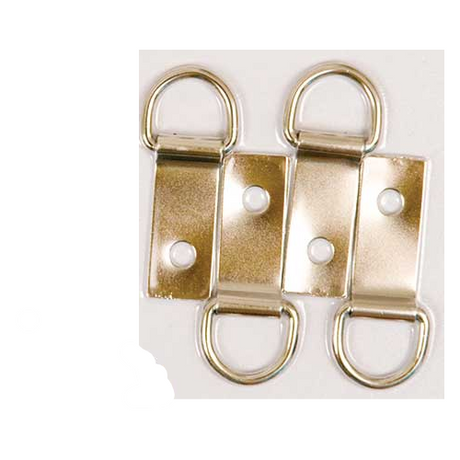 Partrade 5/8 inch clip and dee metal hardware for leather strap attachment and Western tack repair