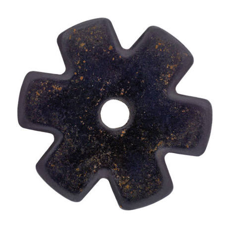 Partrade black satin 6 point spur rowel replacement part for western horseback riding spurs