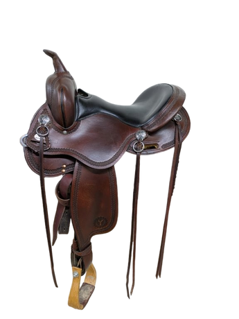 2-1350 15 inch Used Circle Y Western Gillette Trail Saddle Wide Tree