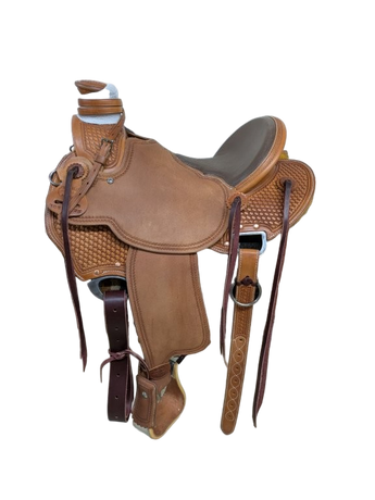 166-1125 14 inch New McCall Western Wade Trail Saddle FQH Tree