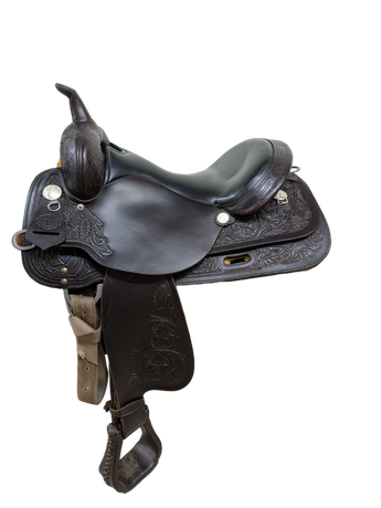 2-1375 16 inch Used Circle Y High Horse Western Mineral Wells Trail Saddle Wide Tree