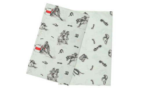 AWST Int’l Lila rodeo kitchen towel set of two with western horse and rodeo illustrations