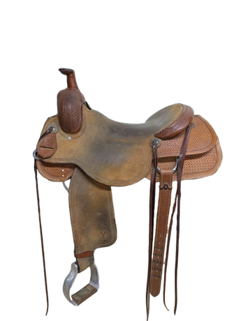 2-1378 17 inch Used Circle Y Dodge Cowhorse Western Saddle Wide Tree