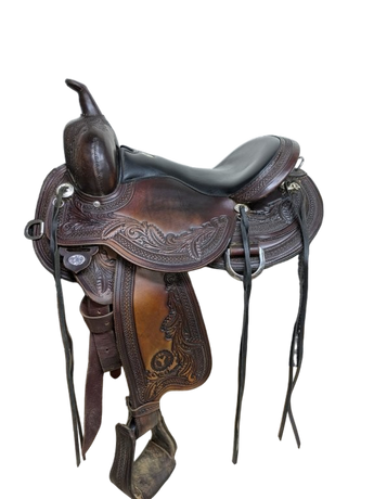 15.5 Inch Used Circle Y Julie Goodnight Western Trail Saddle Wide Tree 1063-11202