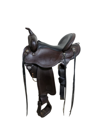 2-1382 15 inch Used Circle Y Ridgeline Western Trail Saddle Wide Tree