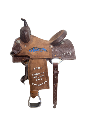 2-1385 14 inch Used Corriente Western Trophy Barrel Saddle
