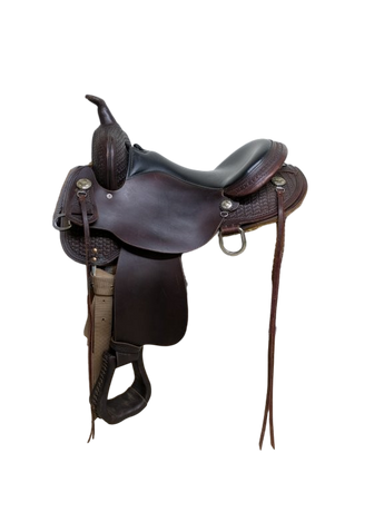 2-1389 16 inch Used Circle Y High Horse Arrow Creek Western Trail Saddle Extra Wide Tree