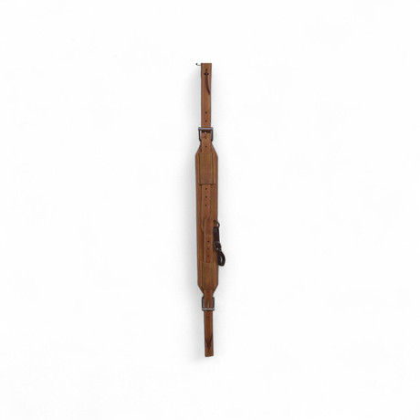 Berlin Custom Leather rear cinch set in brown leather with adjustable straps and metal buckles for western saddle