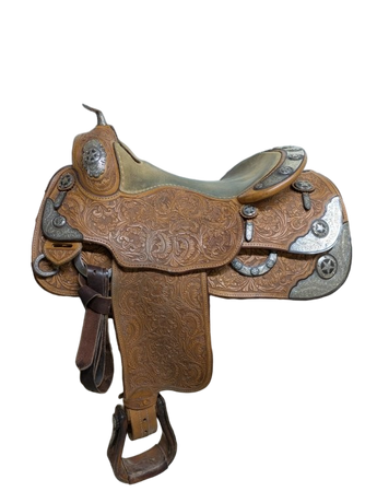 16 Inch Used Bob's Custom Western Pleasure Show Saddle 1078-11336