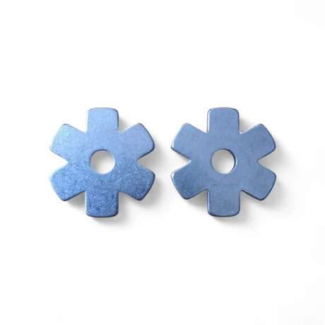 Dutton Bits 6 point spur rowel #5 steel replacement rowel shown on white background