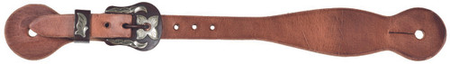 Berlin ladies Trail Blazer spur straps made from Hermann Oak harness leather with brown iron buckle western riding gear