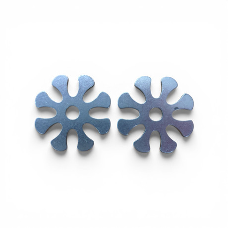 Dutton Bits 8 point western spur rowel replacement in steel with 1 1/8 inch diameter displayed on white background.