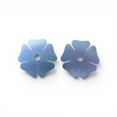 Dutton Bits rounded 5 point western spur rowel replacement in steel with 1 1/4 inch diameter displayed on white background.