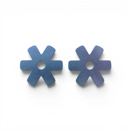 Dutton Bits 5 point western spur rowel replacement in steel with 1 inch diameter displayed on white background.