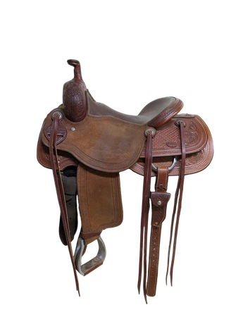 2-1401 15 inch Used Scott Thomas Western Ranch Cutting Saddle