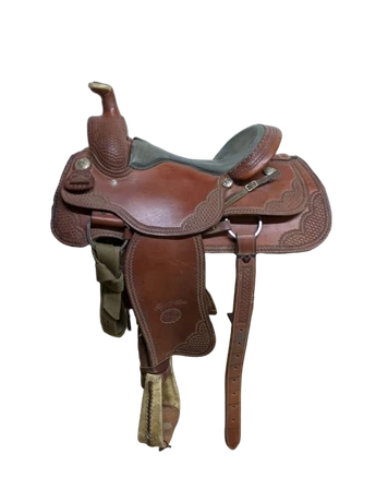 15 Inch Used Billy Cook Western Roping Saddle 1099-11480