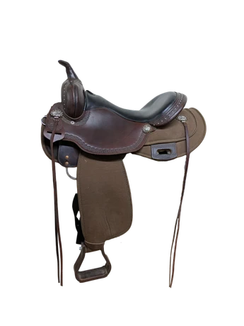 2-1434 16 inch Used Circle Y High Horse Western Willow Springs Trail Saddle Extra Wide Tree