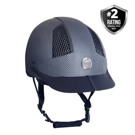 Tuff Rider Starter Horse Riding Safety Helmet Carbon Fiber Print