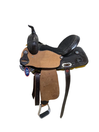 1-1311 14.5 inch New HR Saddlery Western Barrel Racing Saddle