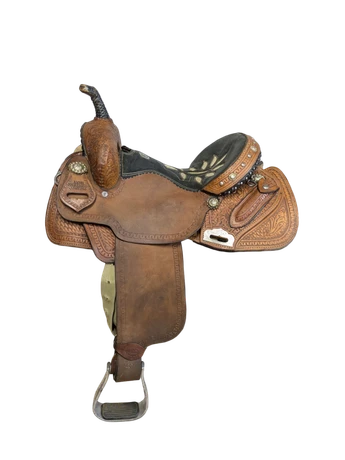 14 Inch Used Double J Western Barrel Saddle 583-12456