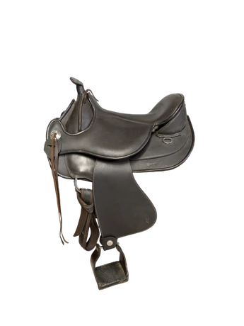 14 Inch Used Barefoot Arizona Treeless Western Trail Saddle 491-12586