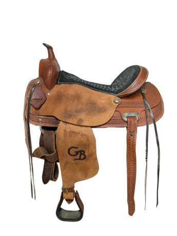 17.5 Inch Used Unbranded Western Trail Saddle 1159-12689