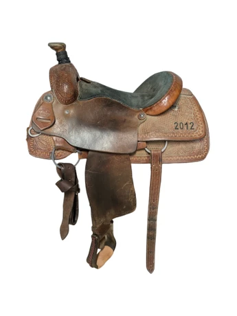 2-1473 15 inch Used SRS Saddlery Western Trophy Team Roping Saddle
