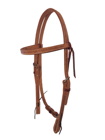 HR Saddlery Barbed Wire Browband Headstall – Premium Leather Western Tack 5011-BW-01