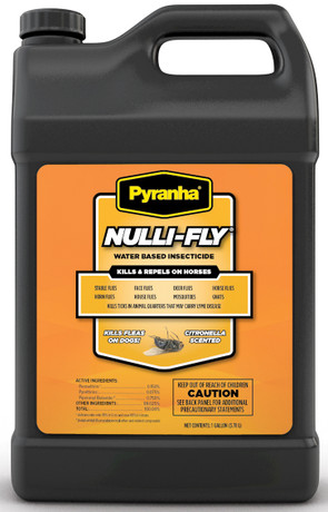 Pyranha Nulli-Fly Water Based Insecticide Fly Spray for Horses 1 Gallon