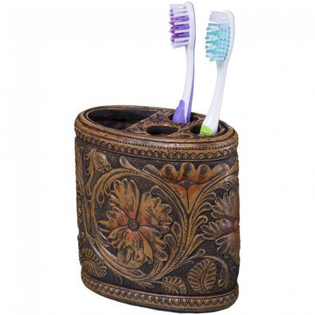 JTI Leather Print Tooth Brush Holder JTI Leather Print Tooth Brush Holder