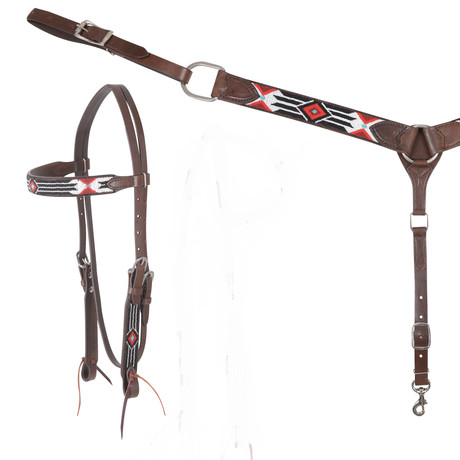 Cashel Taos Beaded Headstall with Browband