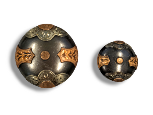 Wildfire Saddlery Copper Wheat Flower Concho 