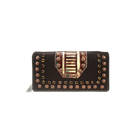 TR104-W010 Montana West Trinity Ranch Embossed Collection Secretary Style Wallet TR104-W010 Montana West Trinity Ranch Embossed Collection Secretary Style Wallet