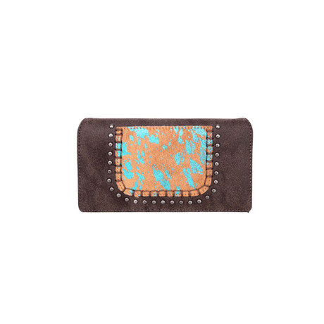 TR119-W010 Trinity Ranch Hair-On Collection Secretary Style Wallet