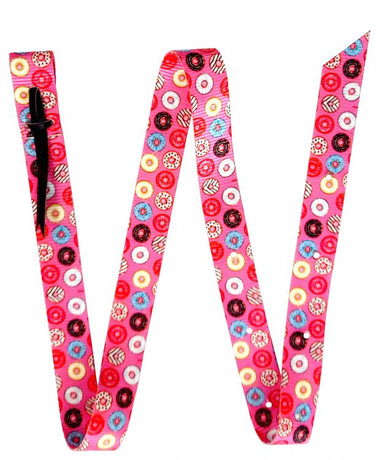 Showman Pony Size Doughnut Print Nylon Tie Strap 