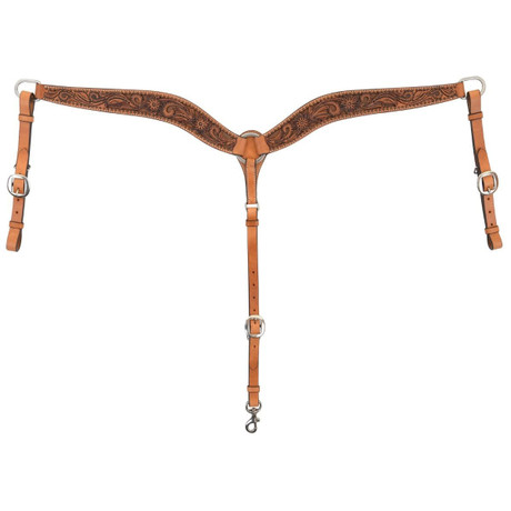 Circle Y Classic Texas Flower Breast Collar Western Horse Tack Leather 1011-23-S6