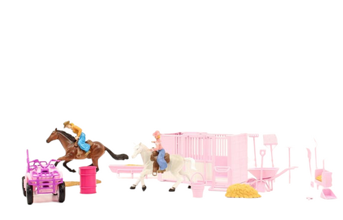 BigTime Rodeo Stall and ATV Pink Play Set BigTime Rodeo Stall and ATV Pink Play Set