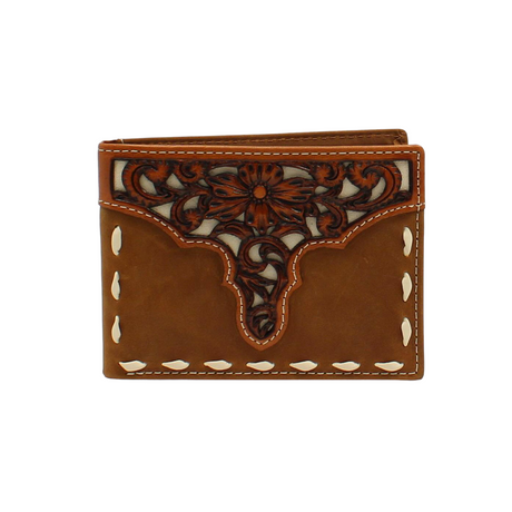 Ariat Bifold Removable Pass Case Overlay Stitch Brown Wallet Ariat Bifold Removable Pass Case Overlay Stitch Brown Wallet