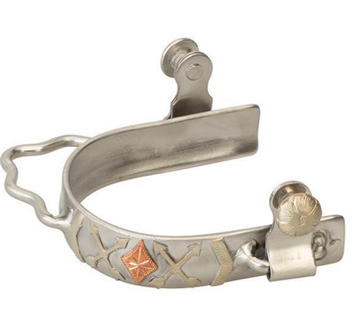 Weaver Barrel Bumper Spurs With Arrow Crossing Design