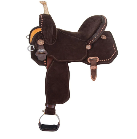 MJ01 New Circle Y Josey-Mitchell Lightweight Lightspeed Barrel Saddle Wide Tree