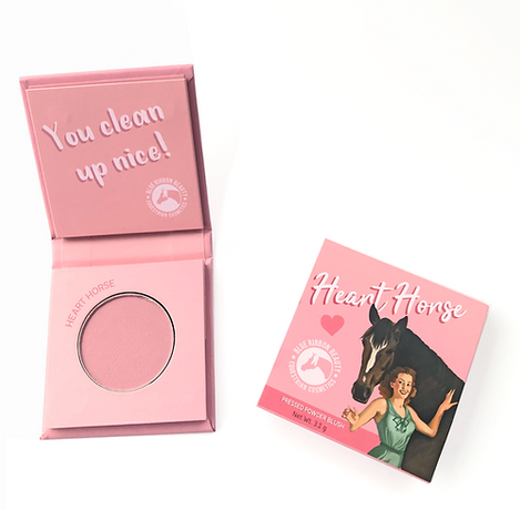 Blue Ribbon Beauty Heart Horse Blush